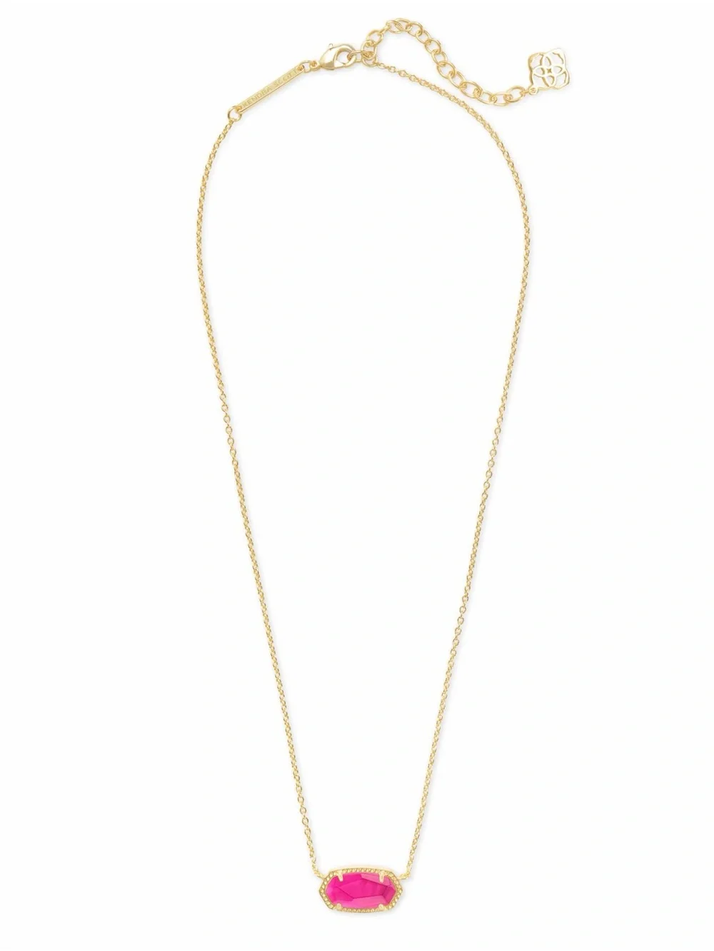 Kendra Scott Elisa Gold Pendant Necklace in Azalea Illusion